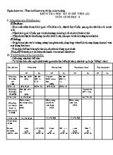 Đề thi lại học kỳ II môn Sinh học Lớp 8